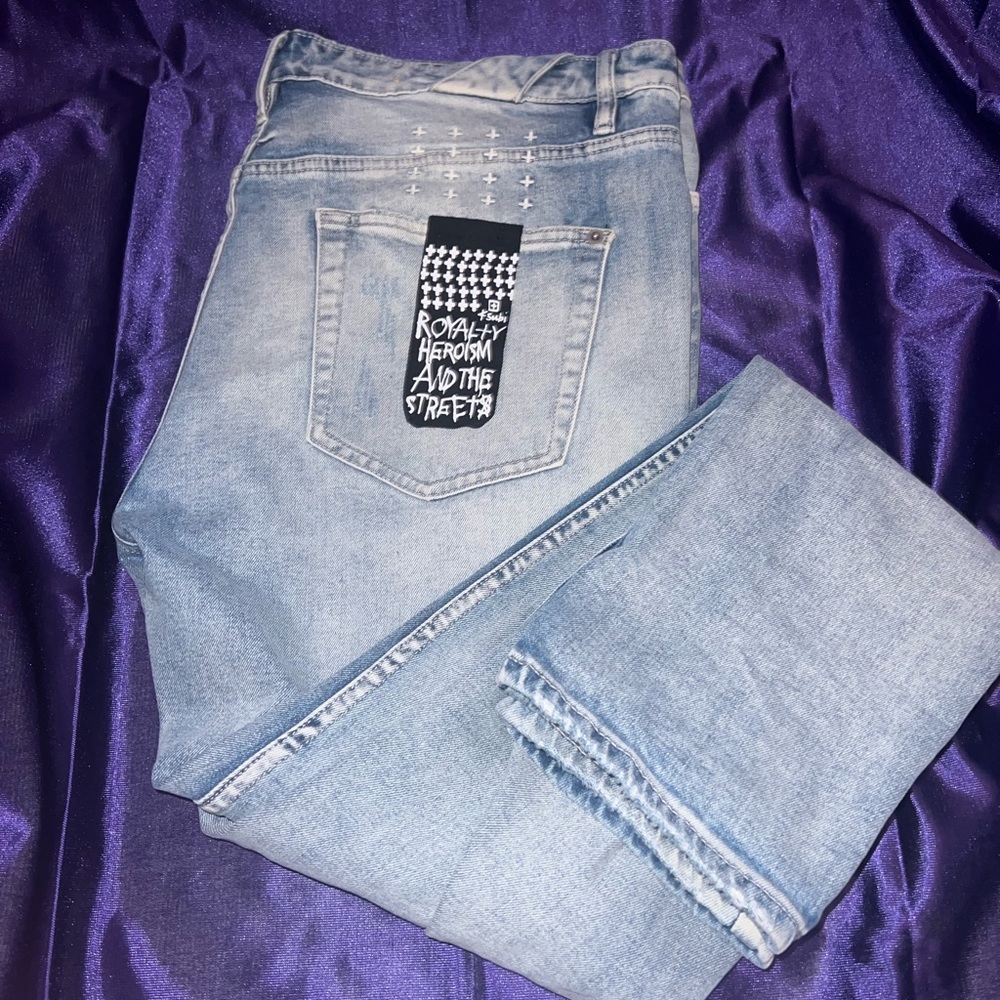 KSUBI JEANS SIZE 38, LIGHT BLUE DENIM